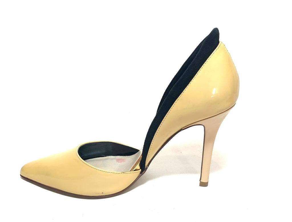 Charles & Keith Tri-Colour Patent Pointed Pumps | Pre Loved |