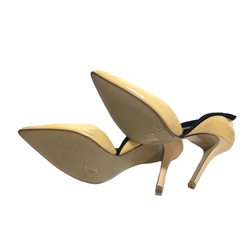 Charles & Keith Tri-Colour Patent Pointed Pumps | Pre Loved |