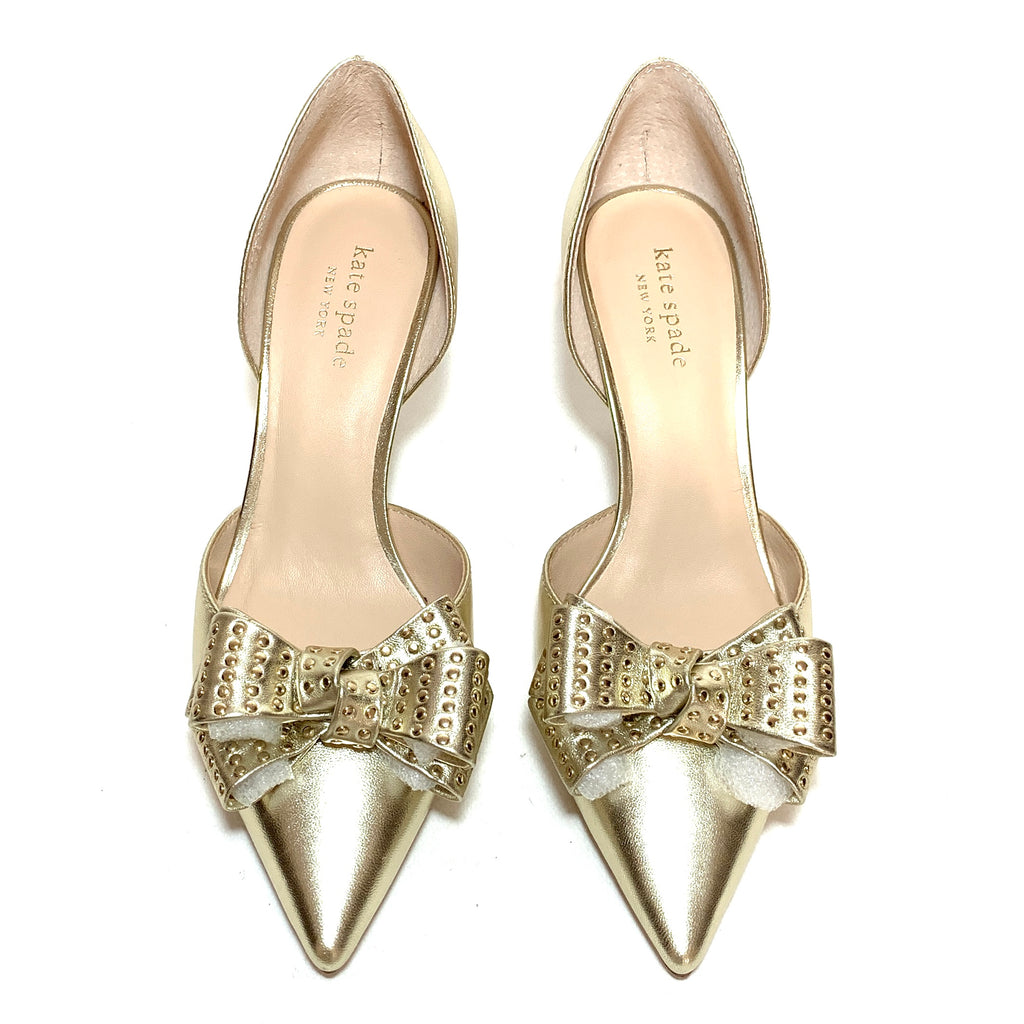 Kate Spade Pale Gold Leather 'Sterling' Pointed Pumps | Like New ...