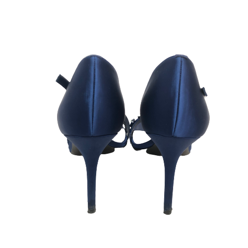 Charles & Keith Blue Rhinestone Heels | Pre Loved |