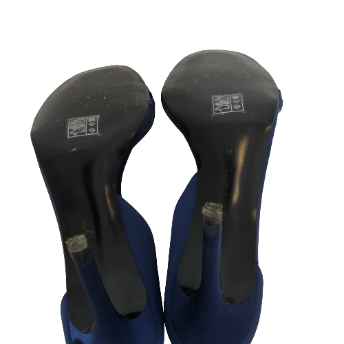 Charles & Keith Blue Rhinestone Heels | Pre Loved |