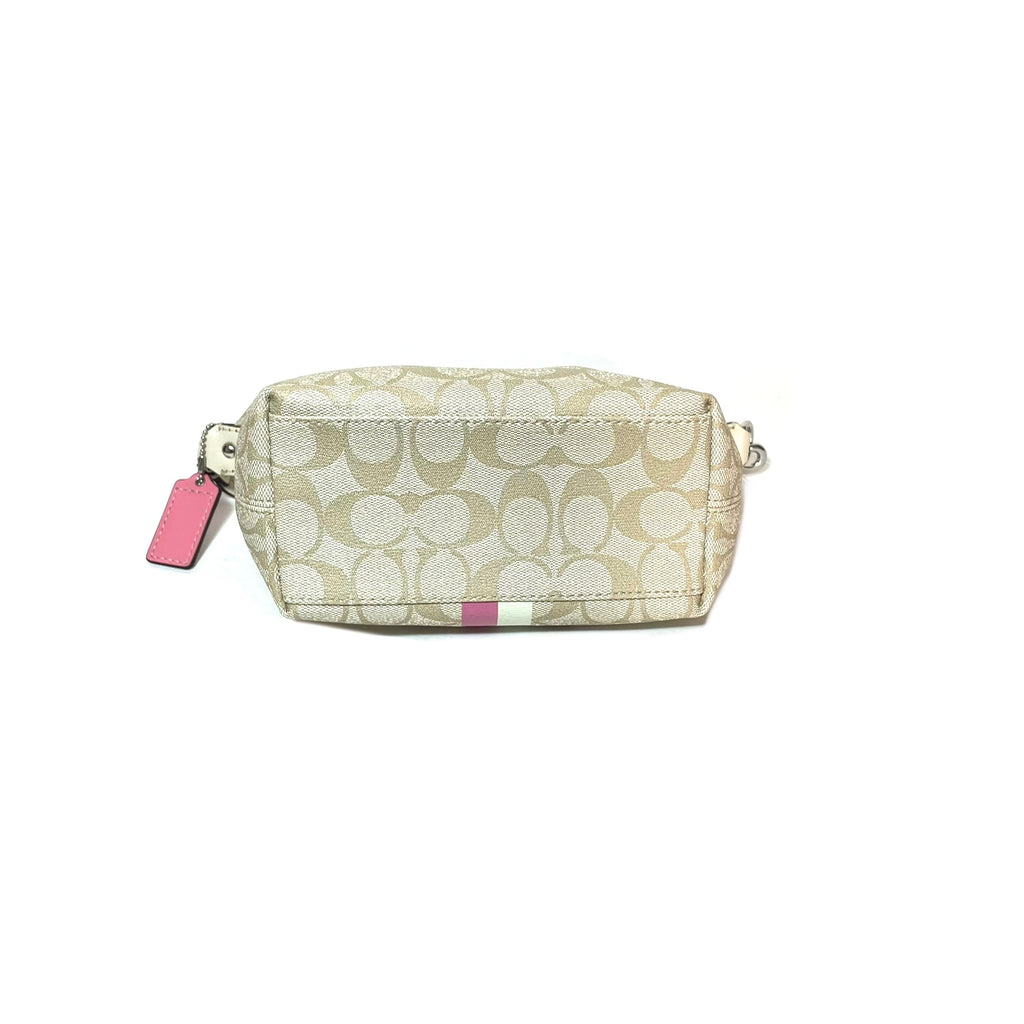 Coach Beige Signature Collection Monogram Canvas Mini Bag | Like New |