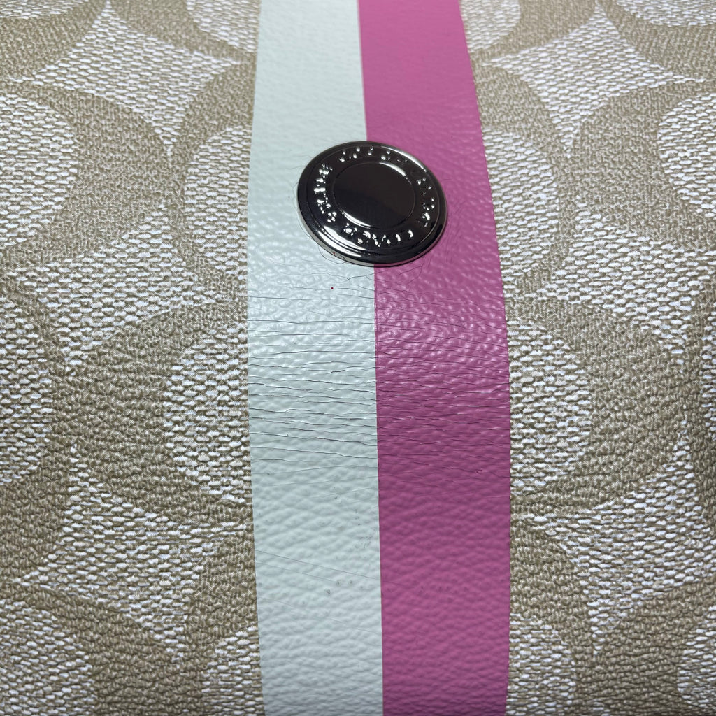 Coach Beige Signature Collection Monogram Canvas Mini Bag | Like New |