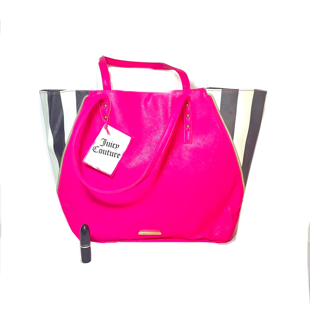 Juicy Couture Hot Pink & Zebra Print Large Tote Bag | Brand New |