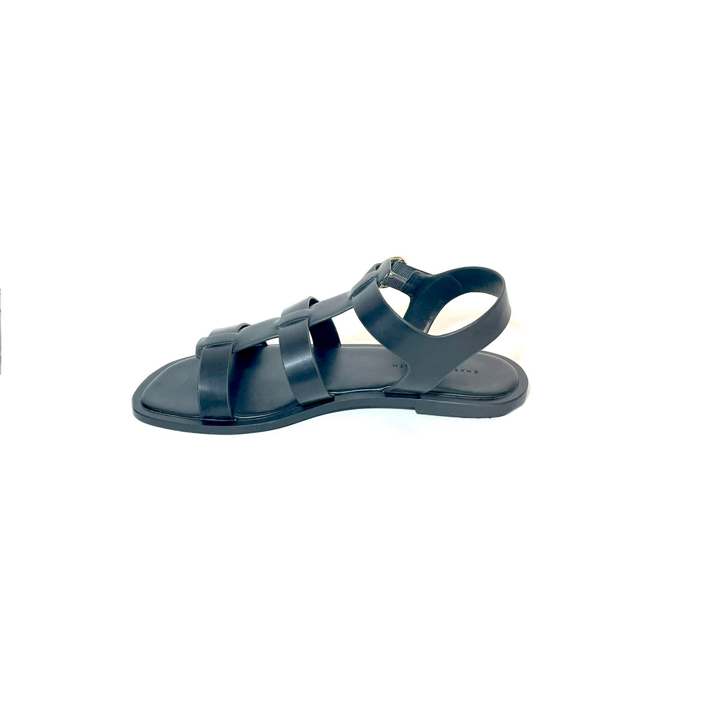 Charles & Keith Black Multi-Strap Flats | Gently Used |