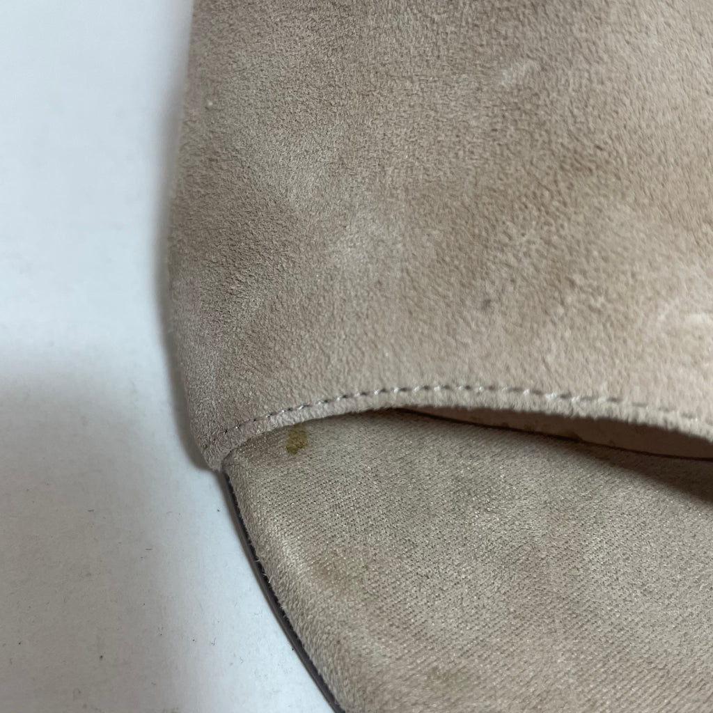 Guess Beige Suede & Snakeskin 'Elicha' Shootie Sandals | Gently Used |