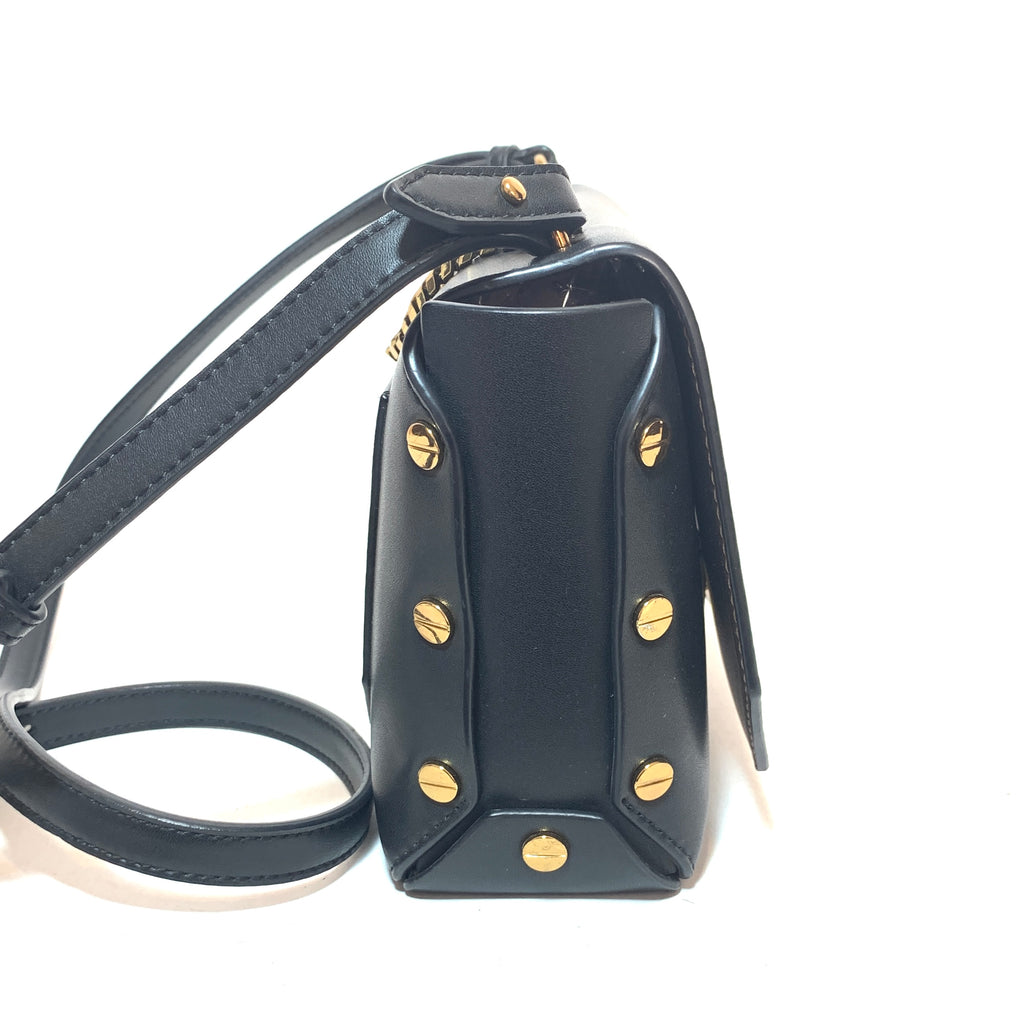 Charles & Keith Black with Gold Studs Cross-Body Bag | Gently Used |