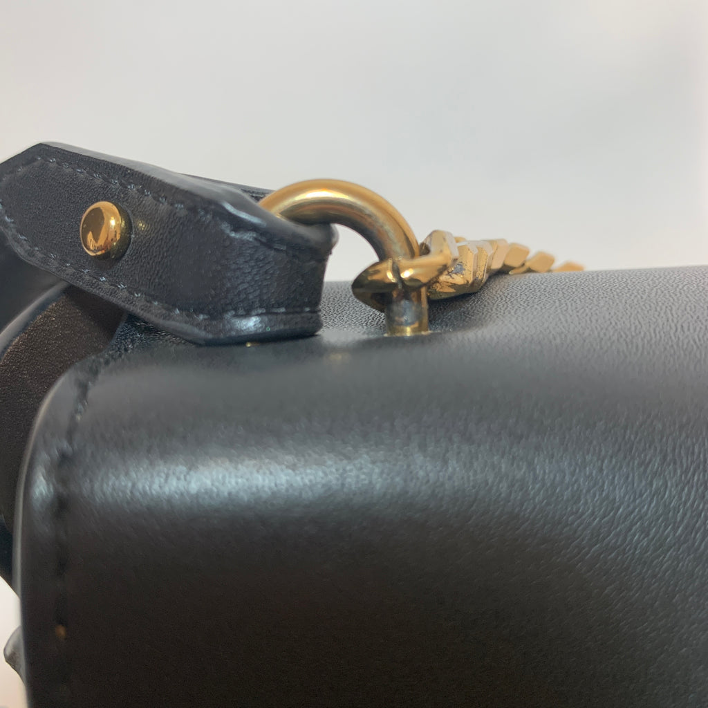 Charles & Keith Black with Gold Studs Cross-Body Bag | Gently Used |