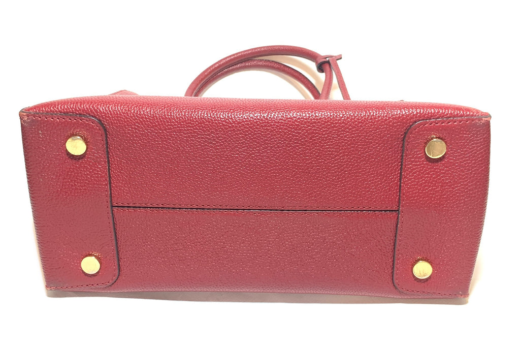 Michael Kors Red Pebbled Leather Mercer Satchel | Gently Used |