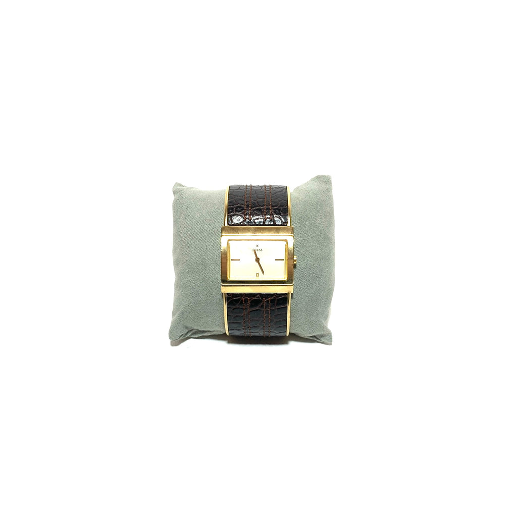 Guess Brown & Gold Cuff Watch | Pre Loved |