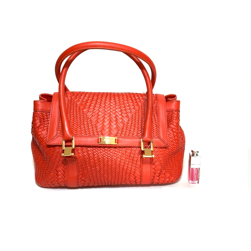 L.K. Bennett Red Quilted Leather Tote | Gently Used |