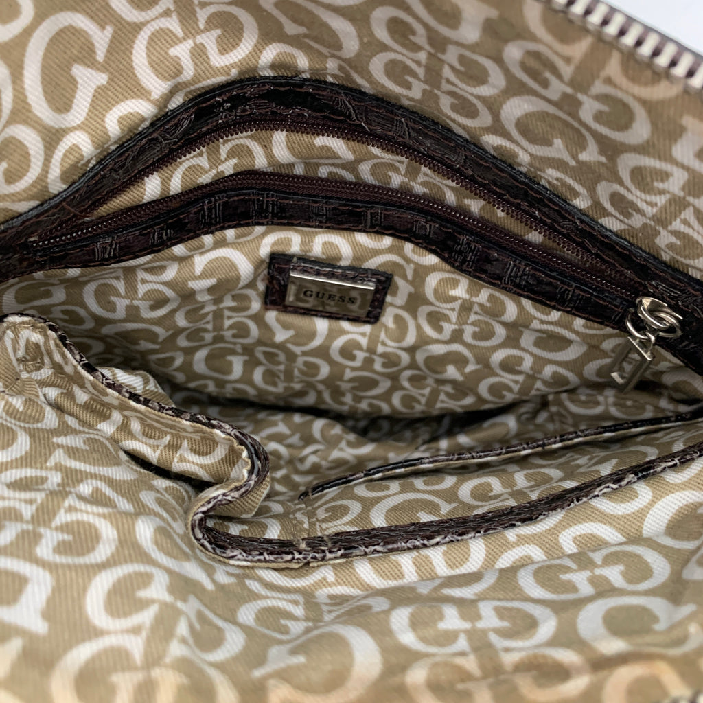 Guess Grey Snakeskin Print Crossbody Bag | Pre Loved |