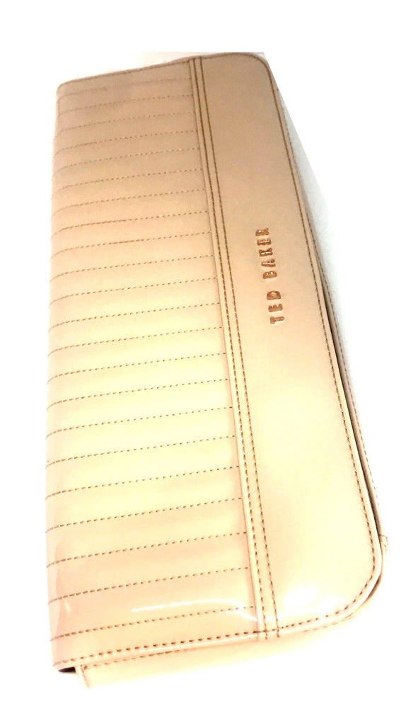 Ted Baker Taupe Patent Leather Clutch | Like New |