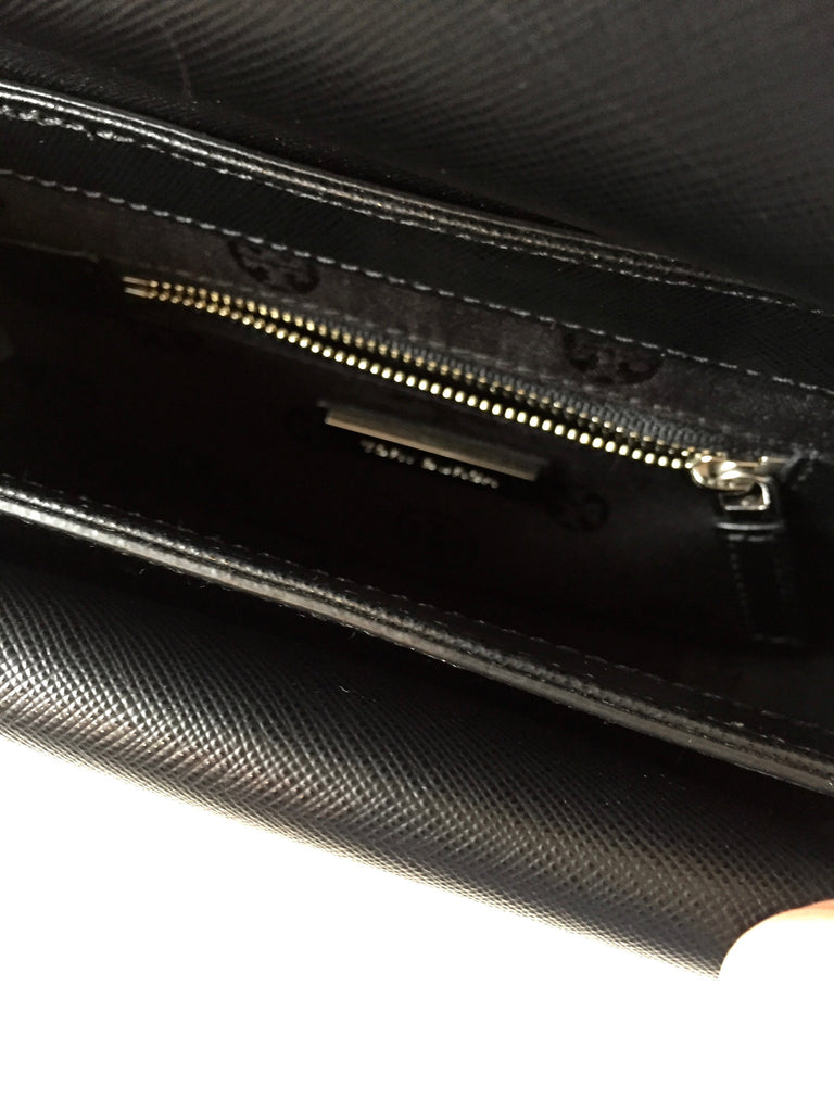 Tory Burch Black Saffiano Leather Cross Body Bag | Gently Used | - Secret Stash