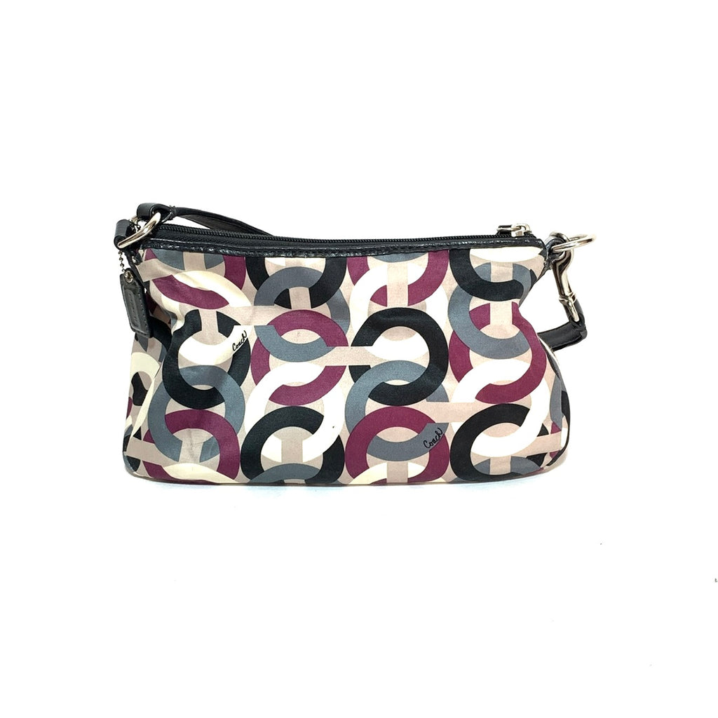 Coach Monogram Satin Small Shoulder Bag | Pre Loved |