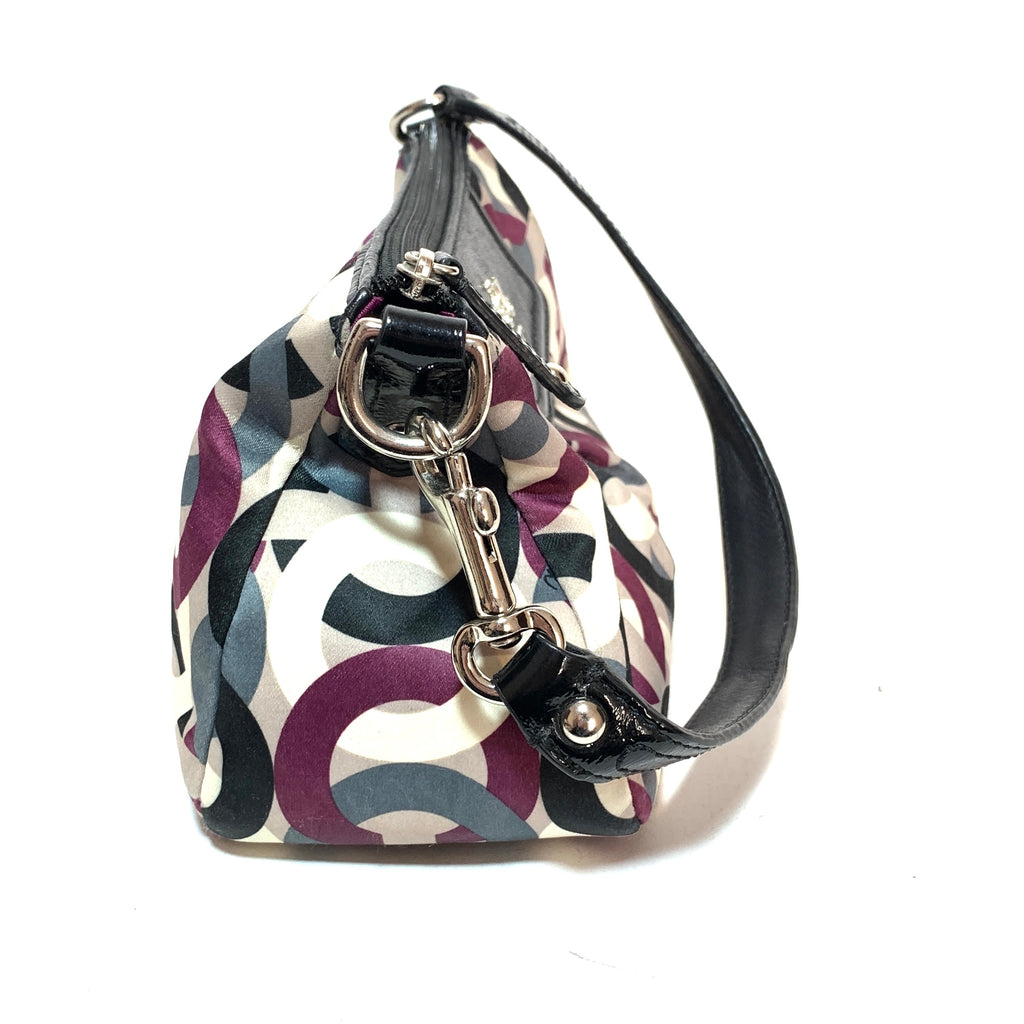 Coach Monogram Satin Small Shoulder Bag | Pre Loved |