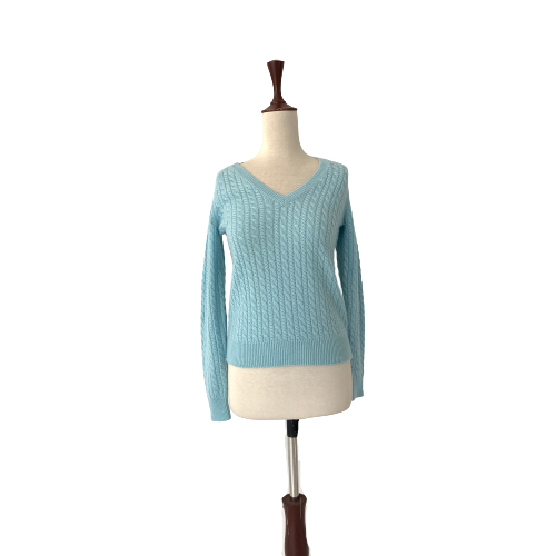 Ann Taylor Light Blue 100% Cashmere Sweater | Brand New |