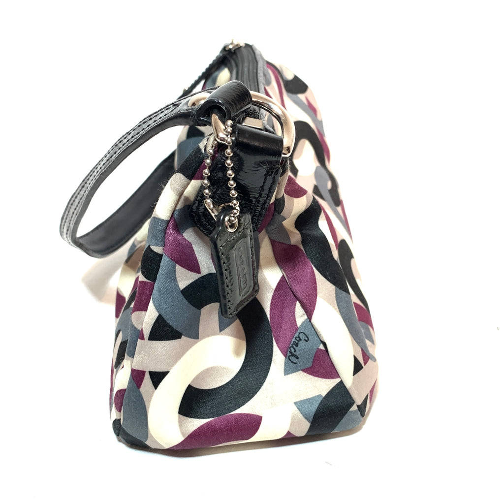 Coach Monogram Satin Small Shoulder Bag | Pre Loved |