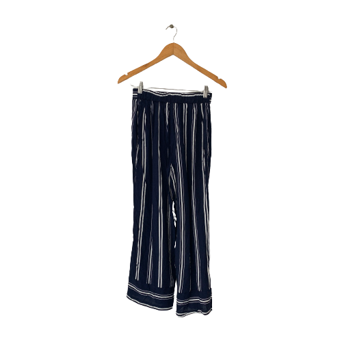 New Look Blue & White Striped Cropped Pants | Brand New |