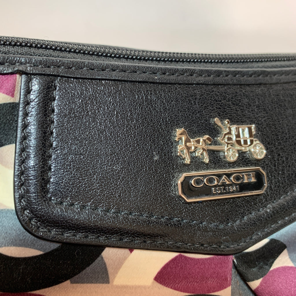 Coach Monogram Satin Small Shoulder Bag | Pre Loved |