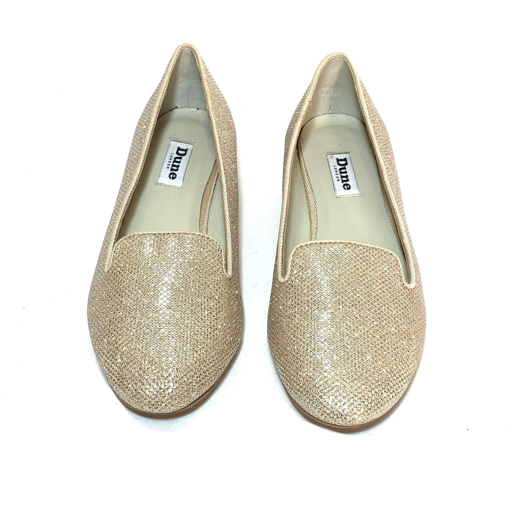 DUNE Gold Glitter Loafers | Gently Used |