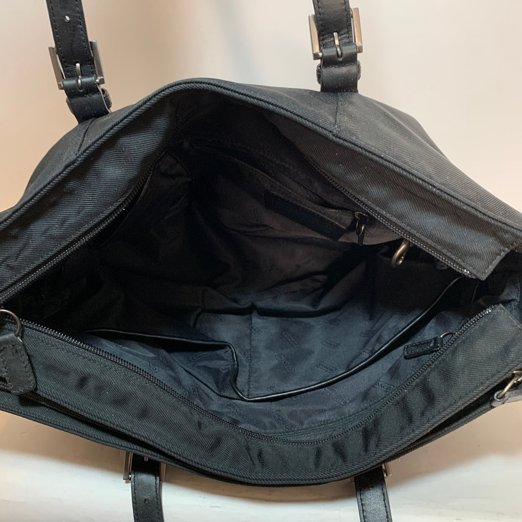 Coach Black Canvas & Leather Shoulder Bag | Pre Loved |