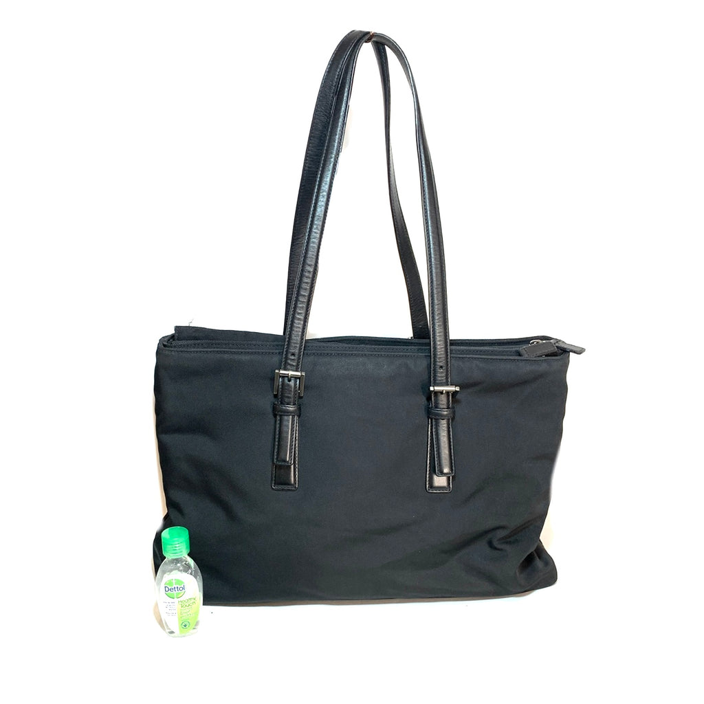 Coach Black Canvas & Leather Shoulder Bag | Pre Loved |
