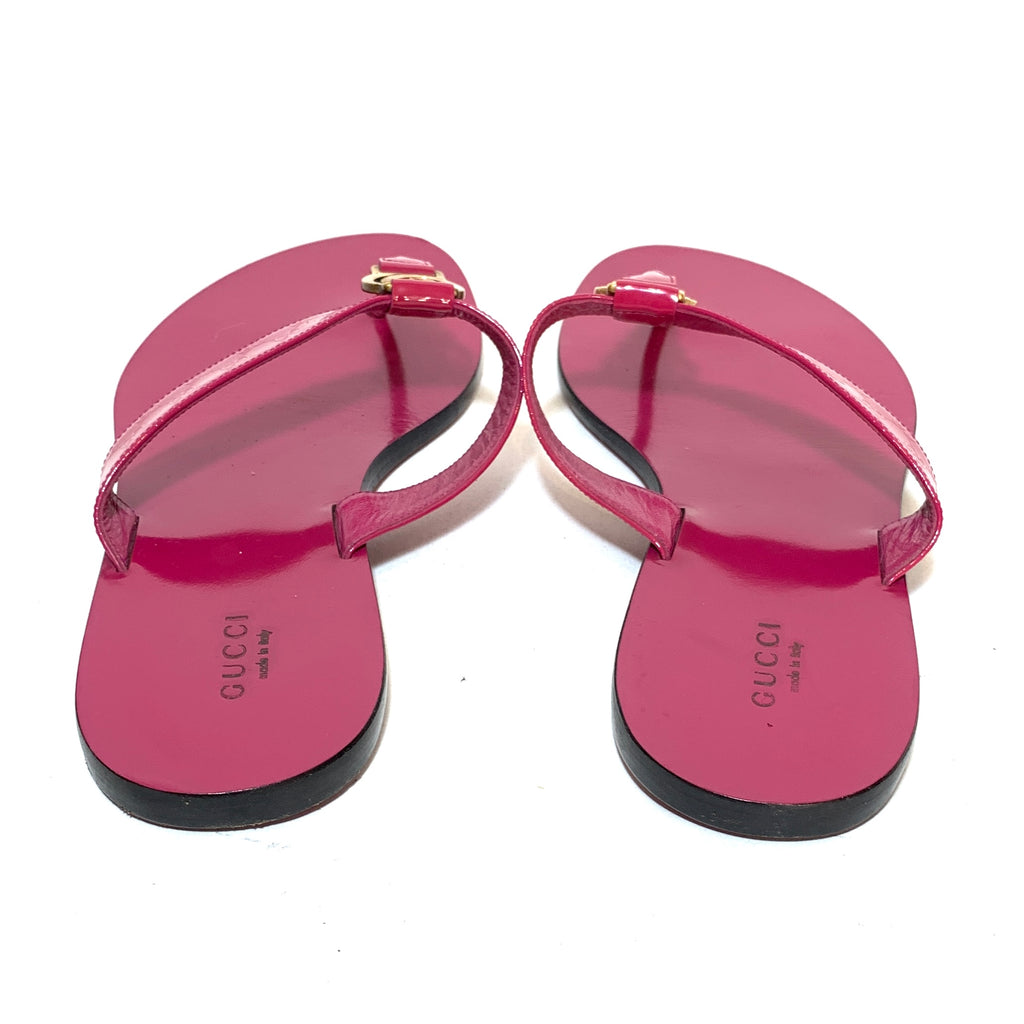 Gucci Pink Guccisma Leather Sandals | Pre Loved |