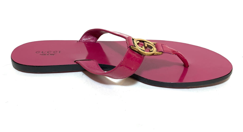 Gucci Pink Guccisma Leather Sandals | Pre Loved |