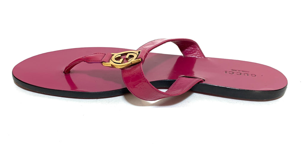 Gucci Pink Guccisma Leather Sandals | Pre Loved |