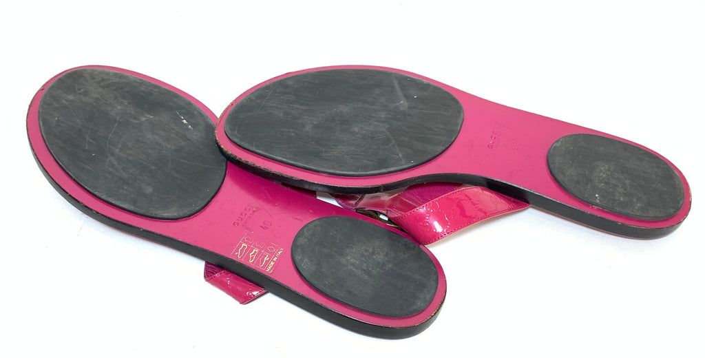 Gucci Pink Guccisma Leather Sandals | Pre Loved |