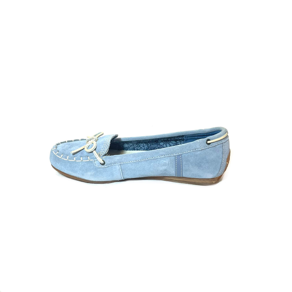 Timberland Women's Light Blue Suede Moccasin Loafers | Brand New |