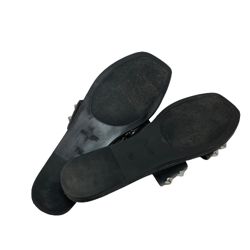 Nine West Black Silver Studded Sandals | Pre Loved |