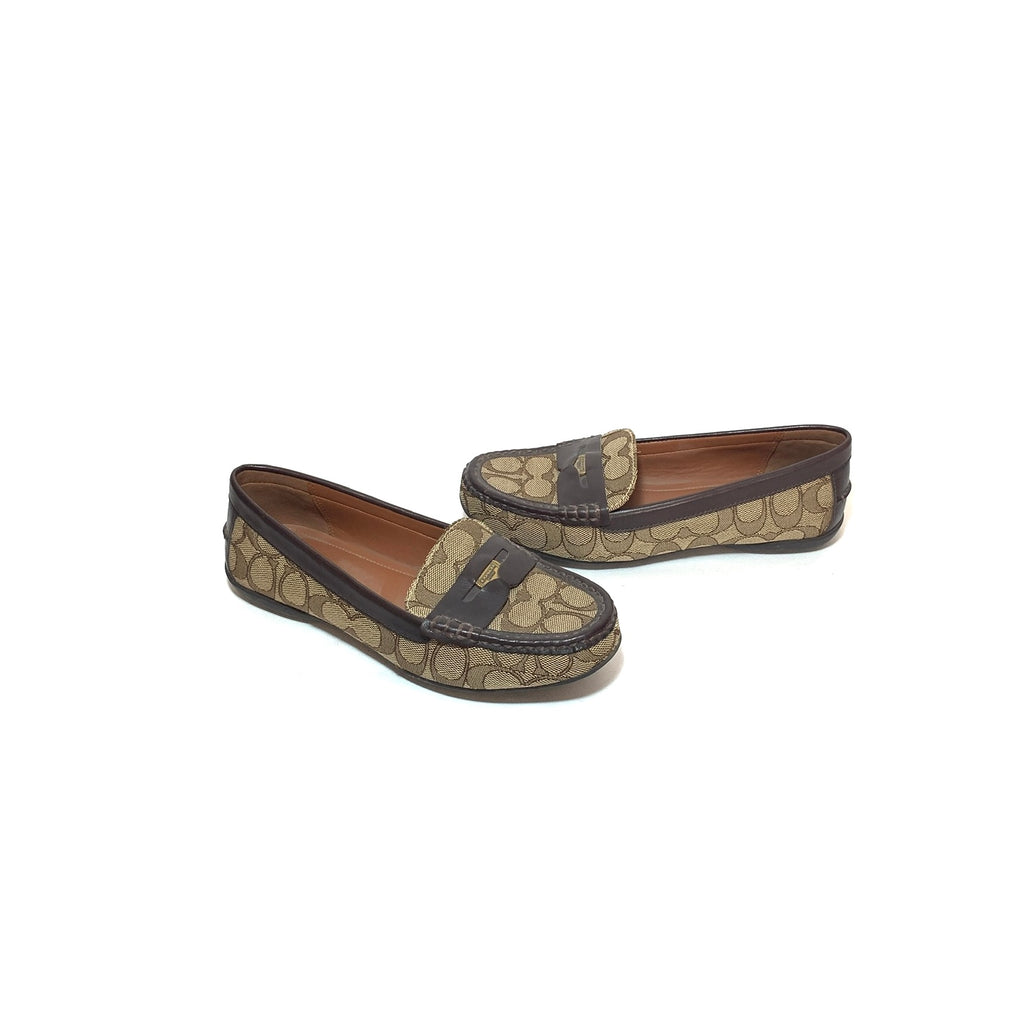 Coach Signature Monogram Penny Loafers | Gently Used |