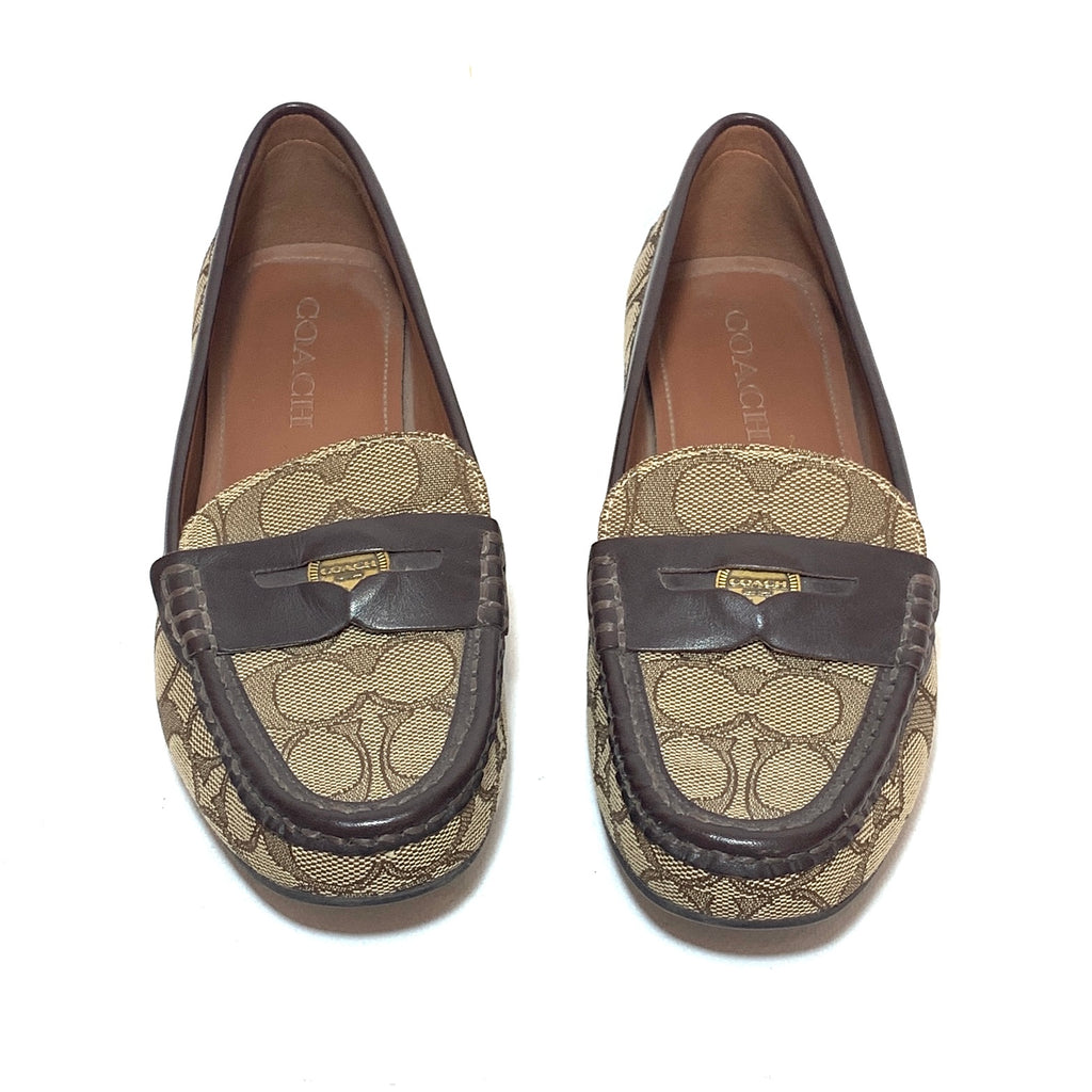 Coach Signature Monogram Penny Loafers | Gently Used |