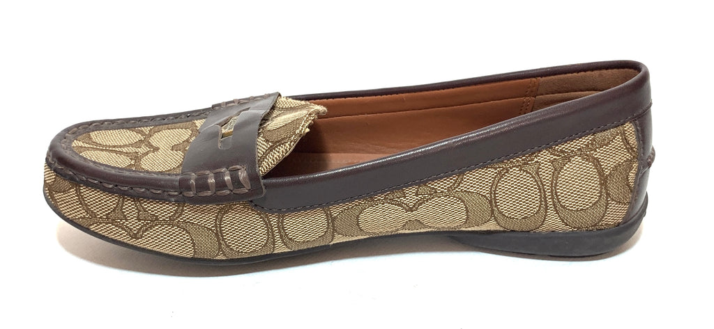Coach Signature Monogram Penny Loafers | Gently Used |