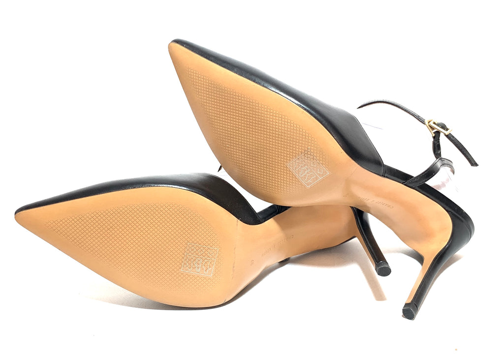 Charles & Keith Black Slingback Pointed Heels | Brand New |