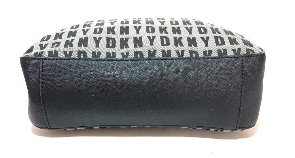 DKNY Grey & Black Logo Shoulder Bag | Gently Used |