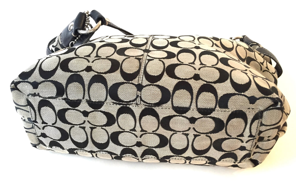 Coach Black & Grey Signature Collection Large Shoulder Bag | Gently Used | - Secret Stash
