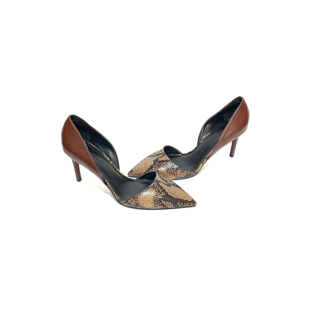 Charles & Keith Brown Snakeskin Pumps | Gently Used |