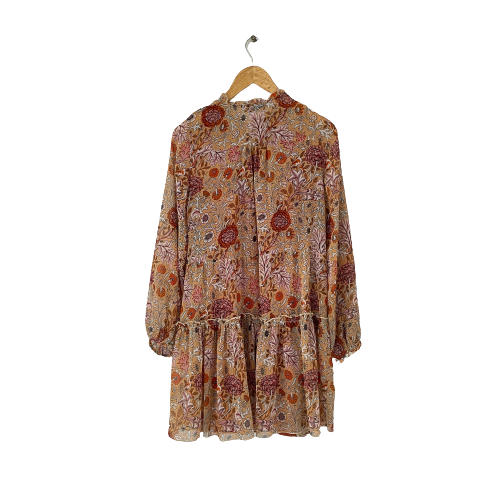 Mango Rust Floral Printed Dress | Gently Used |