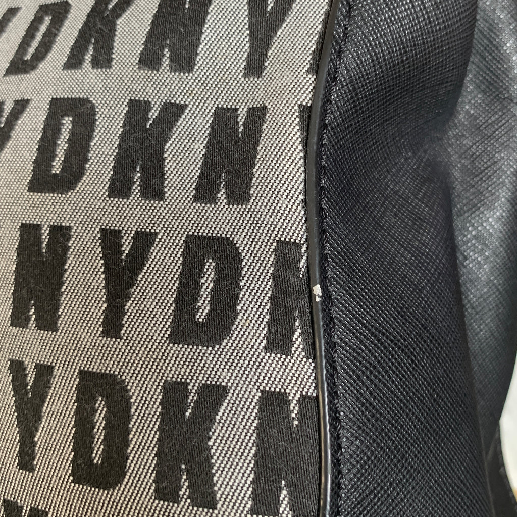 DKNY Grey & Black Logo Shoulder Bag | Gently Used |