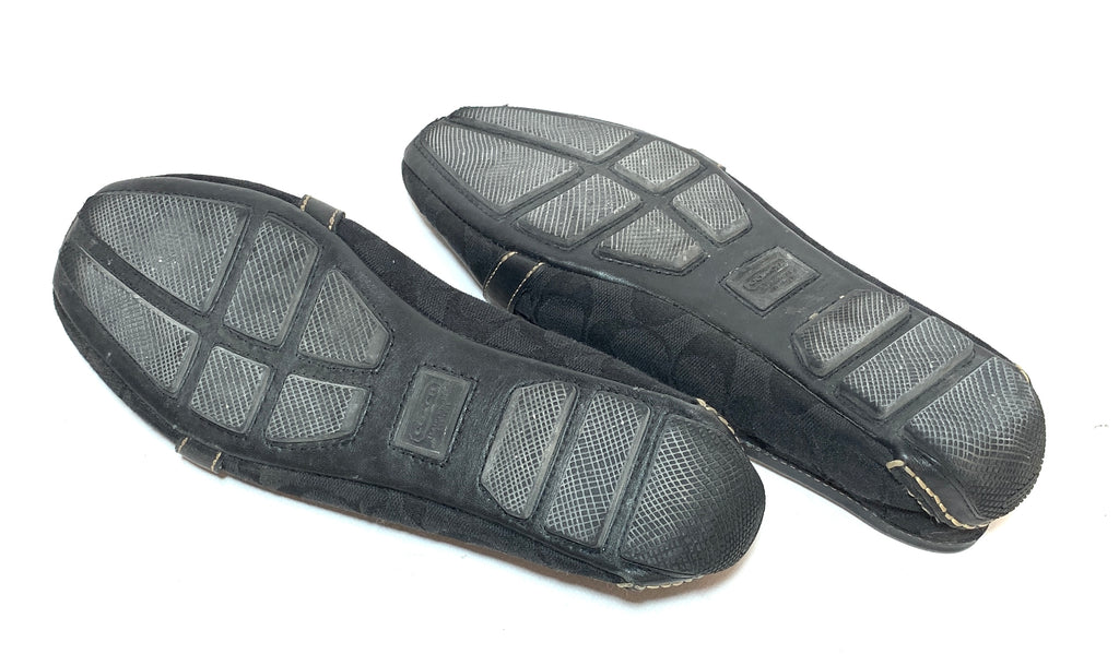 Coach 'Scarlet' Black Monogram Loafers | Gently Used |