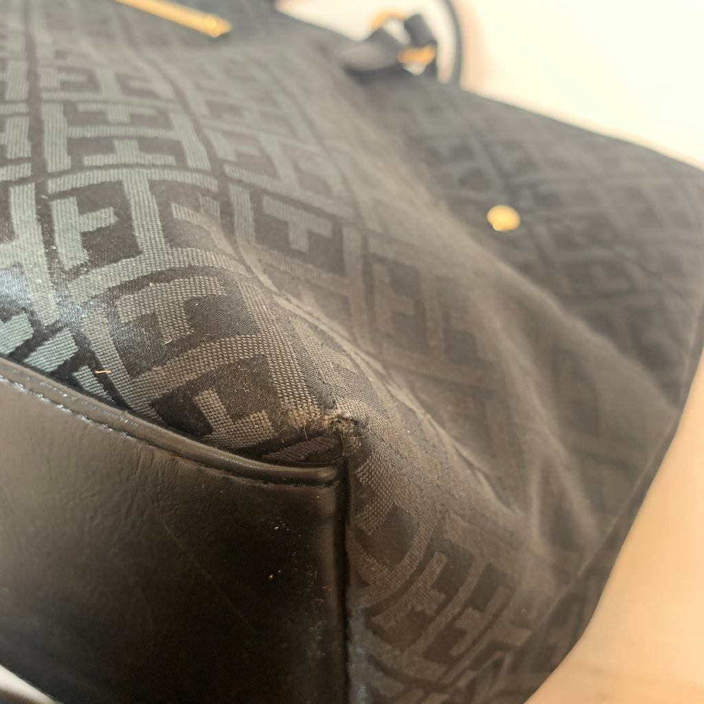 Tommy Hilfiger Black Monogram Tote Bag | Pre Loved |