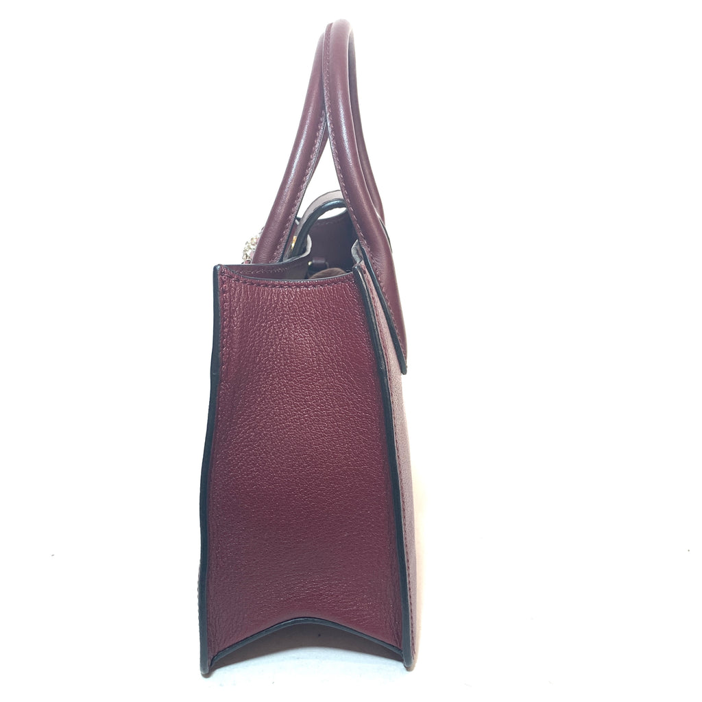 Miu Miu 'Lady' Top-Handle Maroon Leather Satchel | Gently Used |