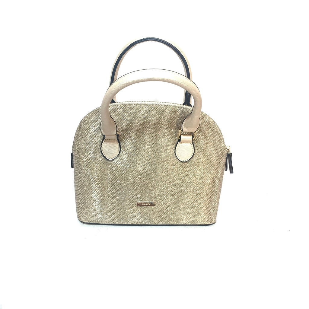 ALDO Gold Floral Dome Satchel | Gently Used |