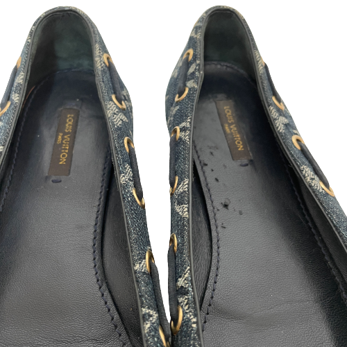 Louis Vuitton 'Oasis' Denim Monogram Ballet Flats | Pre Loved |