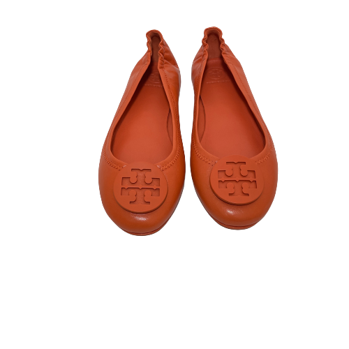 Tory Burch Orange Leather Reva Ballet Flats | Like New |