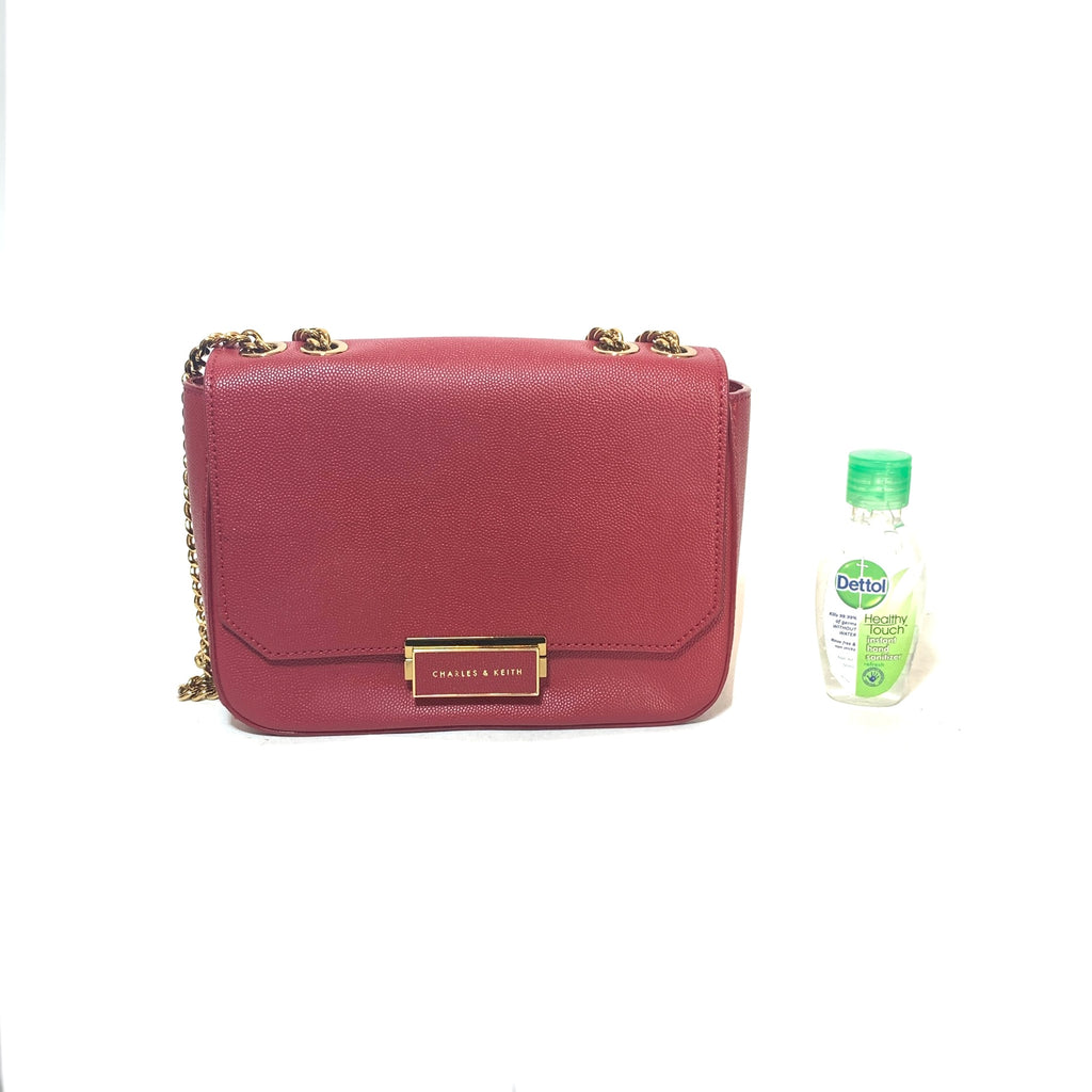 Charles & Keith Red Cross Body Bag | Gently Used |