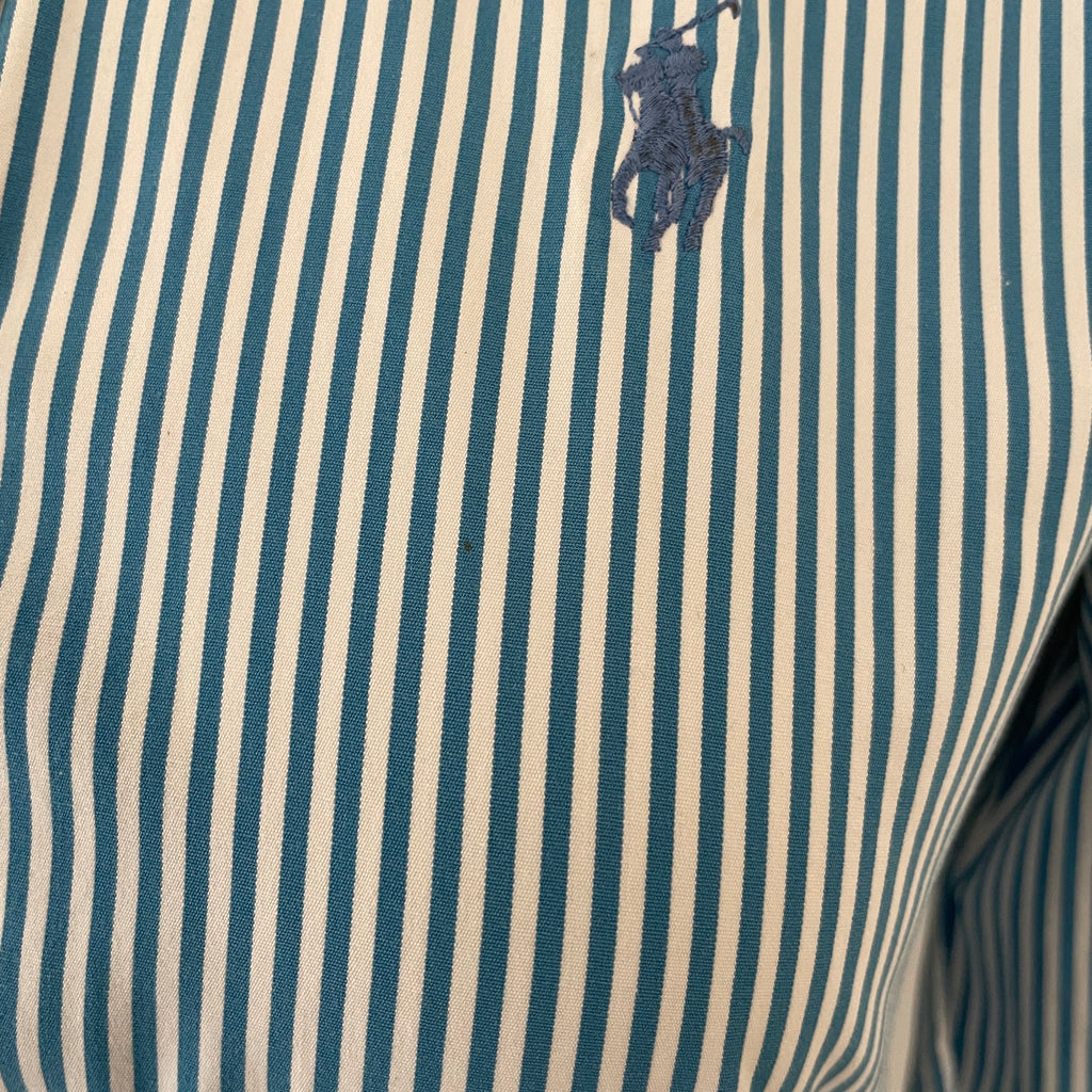 Ralph Lauren Sport Blue Striped Collared Shirt | Pre Loved |